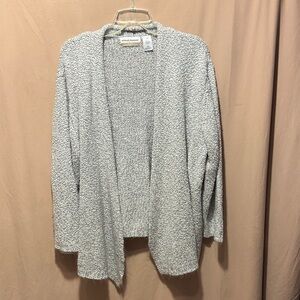 Alfred Dunner Heathered Gray Cardigan
